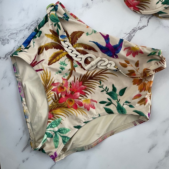 Zimmermann Multicolor Floral set of Bikini and bottom TROPICANA Cream Floral sz1 - Picture 10 of 16